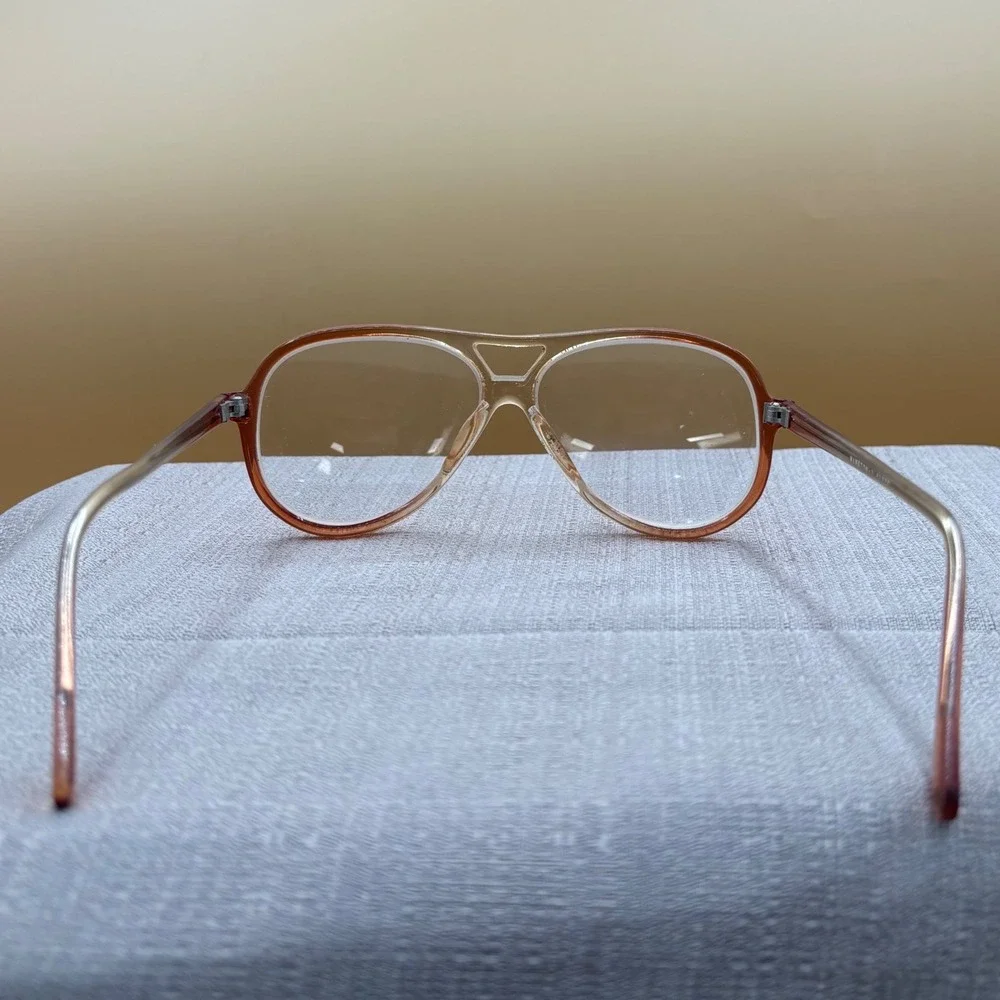 Winston Aviator Frames Unisex 56-20 Amber Excellent Vintage Retro 70s